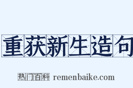 重获新生造句是什么意思的图片
